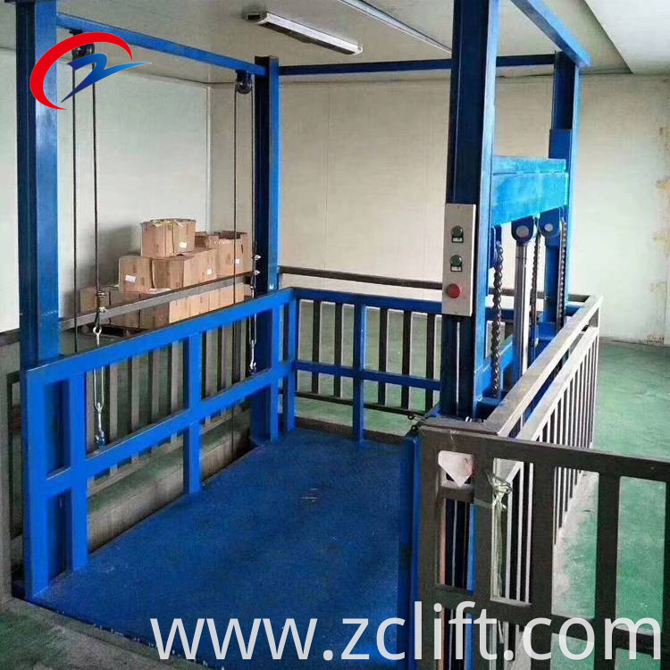 Double Guide Rail Cargo Lift3